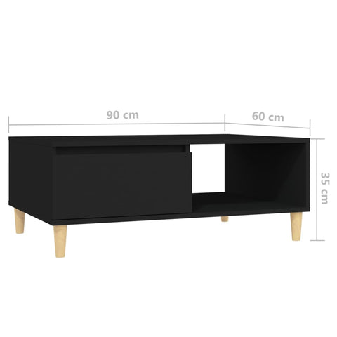 vidaXL Couchtisch Schwarz 90x60x35 cm Holzwerkstoff