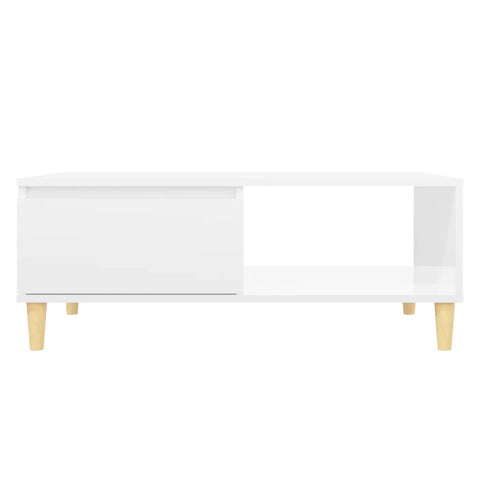 vidaXL Couchtisch Hochglanz-Weiß 90x60x35 cm Holzwerkstoff