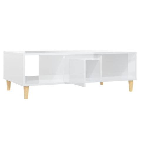 vidaXL Couchtisch Hochglanz-Weiß 103,5x60x35 cm Holzwerkstoff