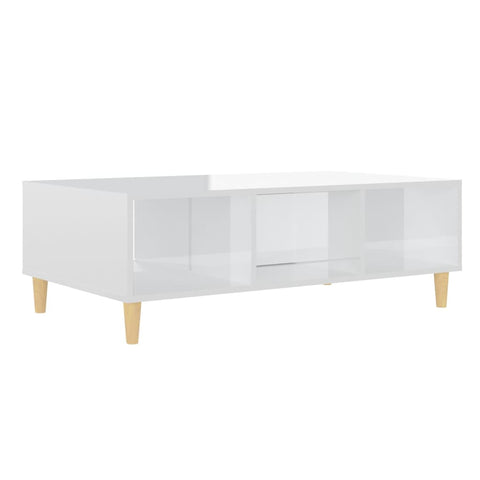 vidaXL Couchtisch Hochglanz-Weiß 103,5x60x35 cm Holzwerkstoff