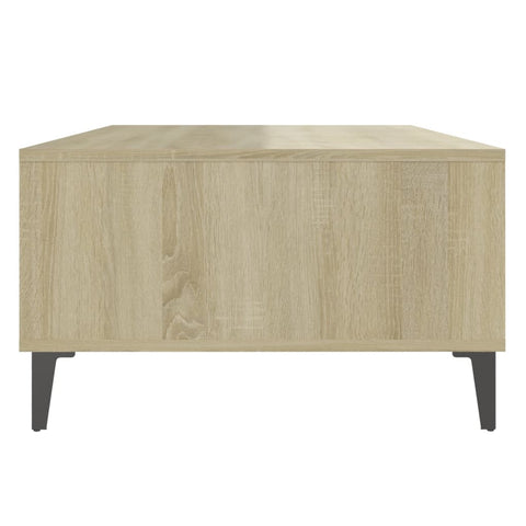 vidaXL Couchtisch Weiß und Sonoma-Eiche 103,5x60x35 cm Holzwerkstoff