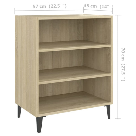 vidaXL Sideboard Sonoma-Eiche 57x35x70 cm Holzwerkstoff