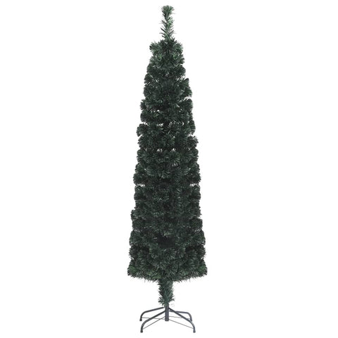 Künstlicher Weihnachtsbaum Schlank mit Ständer 240 cm Glasfaser