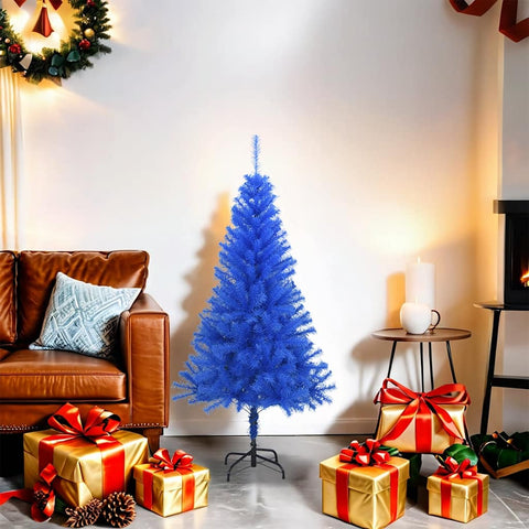 Künstlicher Weihnachtsbaum mit Ständer Blau 120 cm PVC