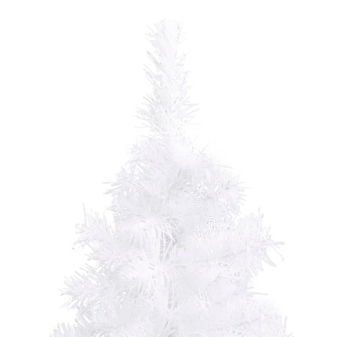 Künstlicher Eck-Weihnachtsbaum Weiß 150 cm PVC