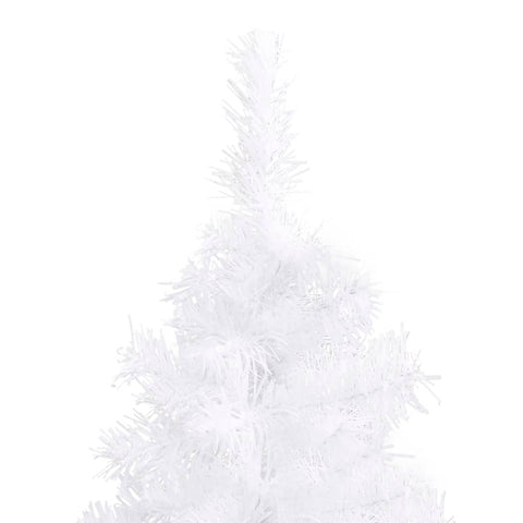 Künstlicher Eck-Weihnachtsbaum Weiß 210 cm PVC