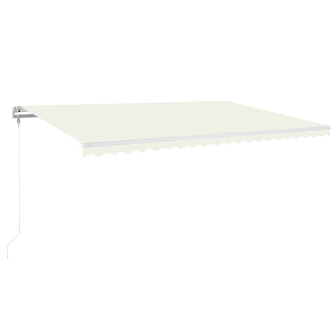 Automatische Markise mit LED Windsensor 500x300 cm Creme