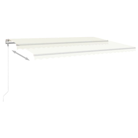 Automatische Markise mit LED Windsensor 500x300 cm Creme