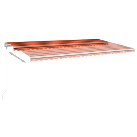 Automatische Markise mit LED & Windsensor 600x300 Orange/Braun