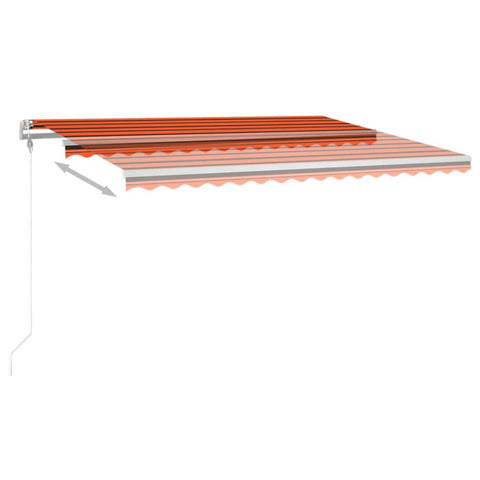 Automatische Markise mit LED & Windsensor 400x350 Orange/Braun