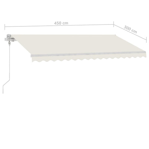 Automatische Markise mit LED & Windsensor 450x300 cm Creme