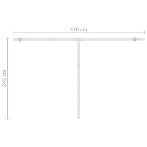 Automatische Markise mit LED & Windsensor 450x300 cm Gelb/Weiß