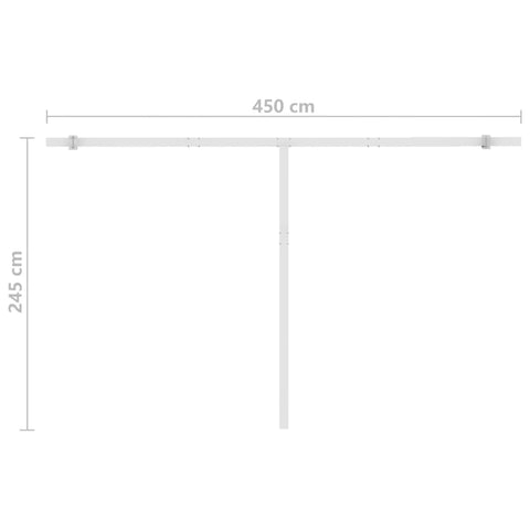 Automatische Markise mit LED & Windsensor 400x350 cm Cremeweiß