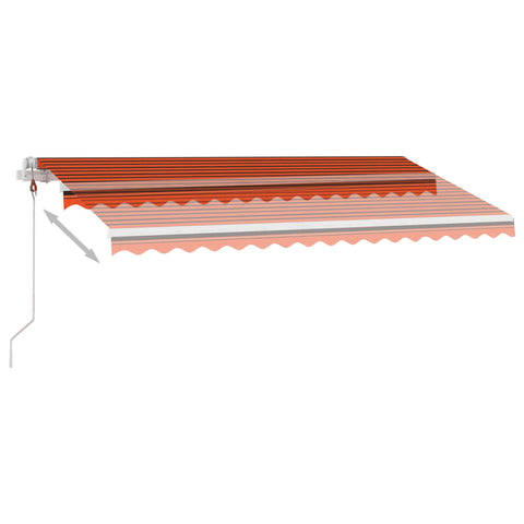 Automatische Markise mit LED & Windsensor 400x350 Orange/Braun