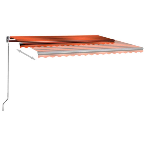 Automatische Markise mit LED & Windsensor 400x300 Orange/Braun