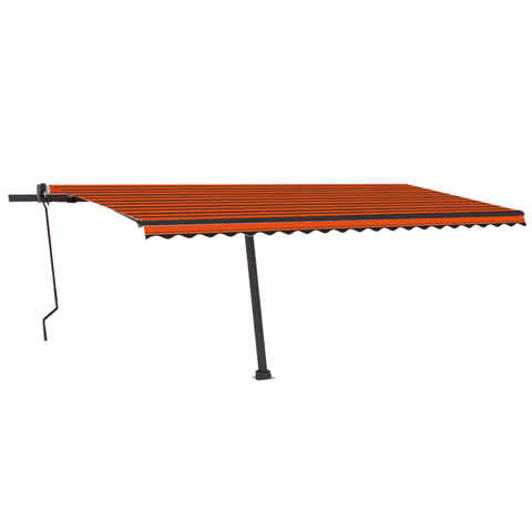 Automatische Markise mit LED Windsensor 500x300 cm Orange/Braun