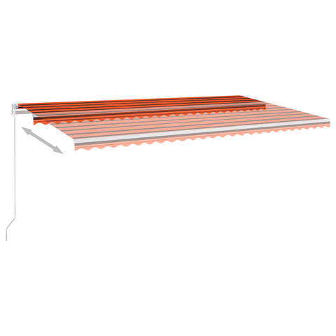 Automatische Markise mit LED & Windsensor 6x3 m Orange Braun