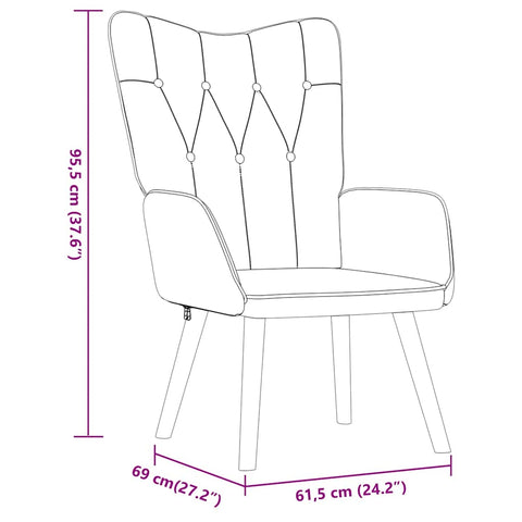 vidaXL Relaxsessel mit Hocker Hellgrau Stoff