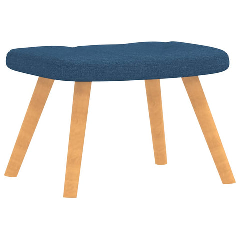 vidaXL Relaxsessel mit Hocker Blau Stoff