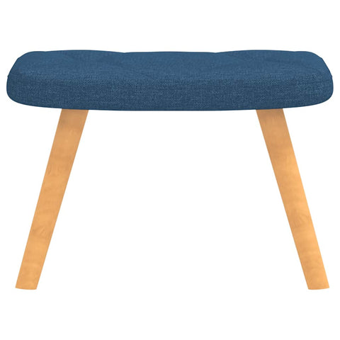 vidaXL Relaxsessel mit Hocker Blau Stoff