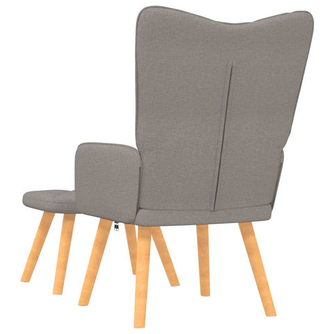 vidaXL Relaxsessel mit Hocker Taupe Stoff