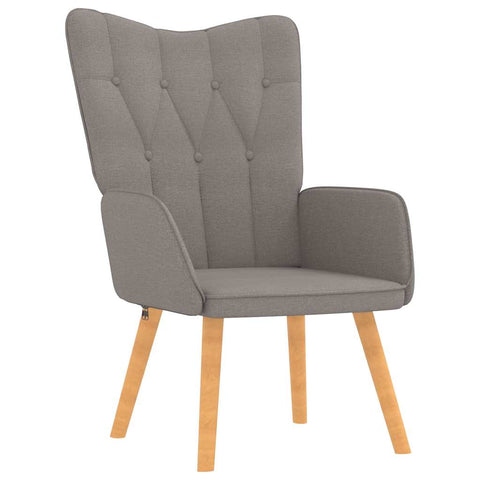 vidaXL Relaxsessel mit Hocker Taupe Stoff