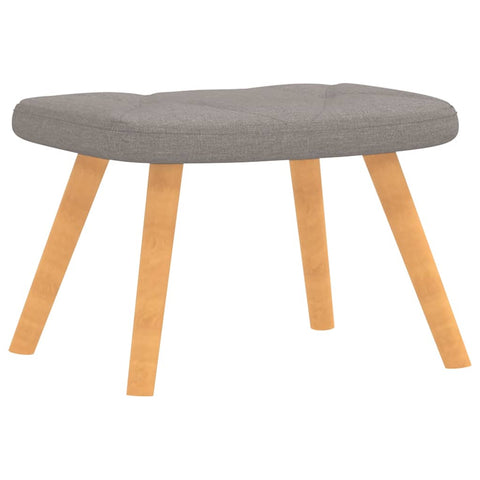 vidaXL Relaxsessel mit Hocker Taupe Stoff