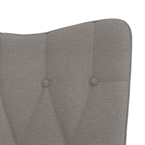 vidaXL Relaxsessel mit Hocker Taupe Stoff