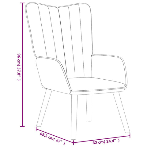 vidaXL Relaxsessel Rosa Samt