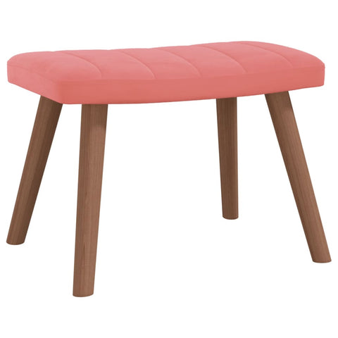 vidaXL Relaxsessel mit Hocker Rosa Samt