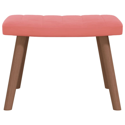 vidaXL Relaxsessel mit Hocker Rosa Samt