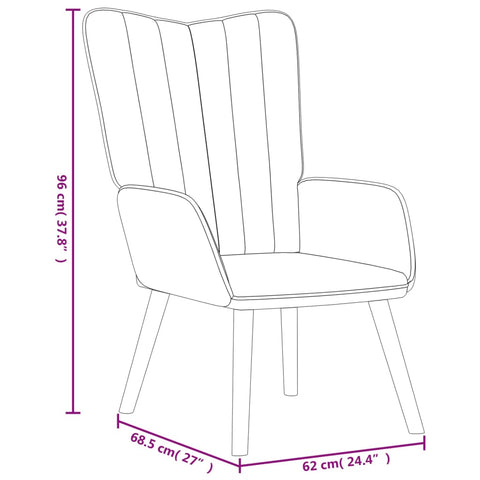 vidaXL Relaxsessel mit Hocker Senfgelb Samt