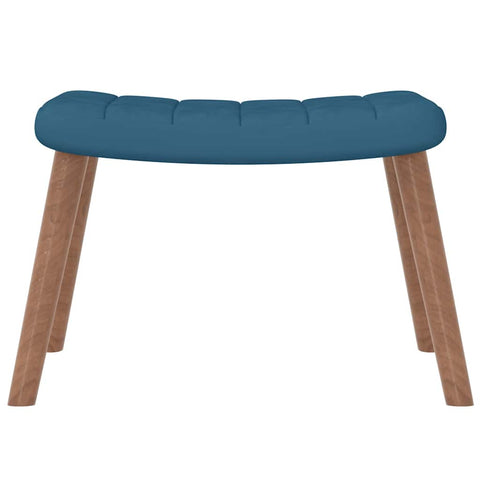 vidaXL Relaxsessel mit Hocker Blau Samt