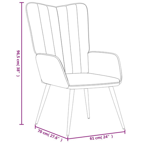 vidaXL Relaxsessel mit Hocker Dunkelgrau Samt