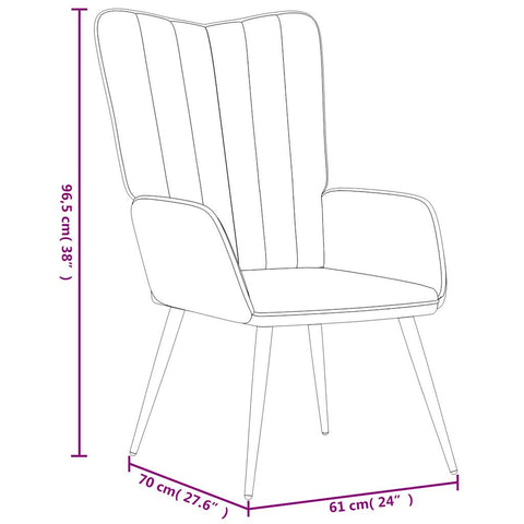 vidaXL Relaxsessel mit Hocker Dunkelgrün Samt