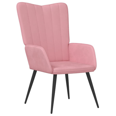 vidaXL Relaxsessel mit Hocker Rosa Samt