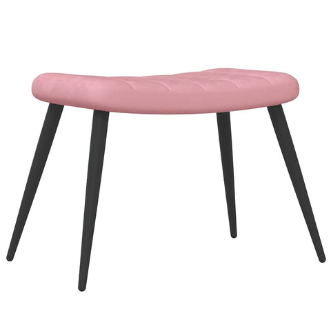 vidaXL Relaxsessel mit Hocker Rosa Samt