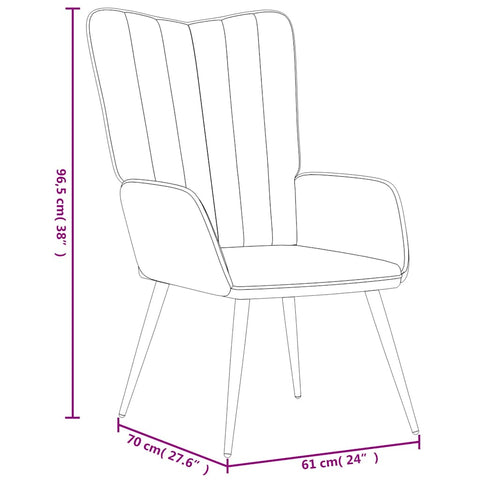 vidaXL Relaxsessel mit Hocker Weinrot Samt