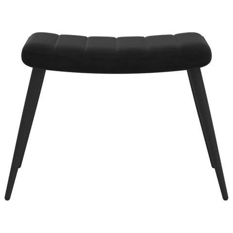 vidaXL Relaxsessel mit Hocker Schwarz Samt