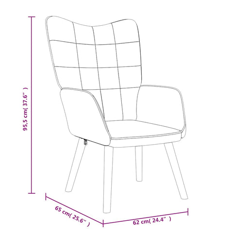 Relaxsessel mit Hocker Creme Stoff