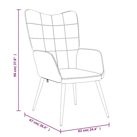 Relaxsessel mit Hocker Dunkelgrau Stoff