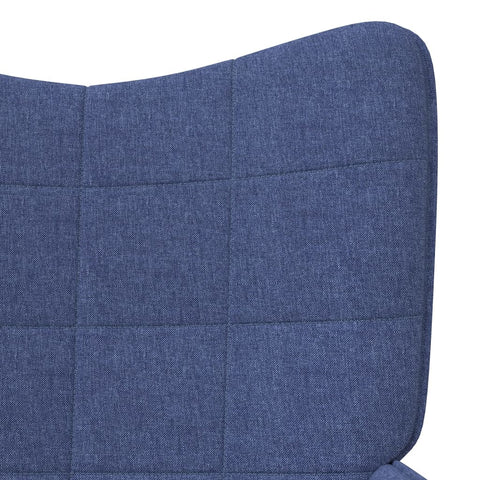 vidaXL Relaxsessel mit Hocker Blau Stoff