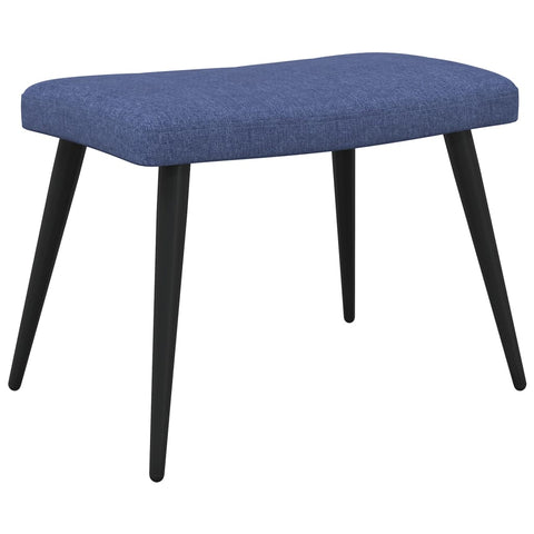 vidaXL Relaxsessel mit Hocker Blau Stoff