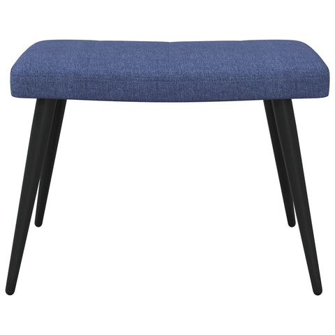 vidaXL Relaxsessel mit Hocker Blau Stoff