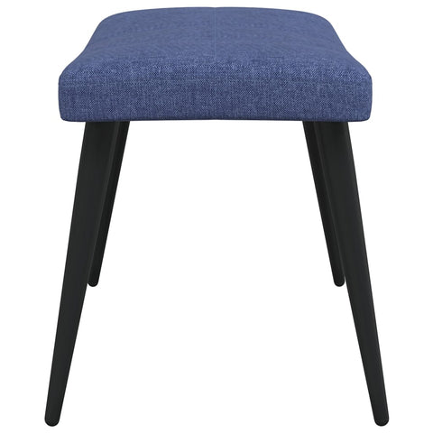 vidaXL Relaxsessel mit Hocker Blau Stoff