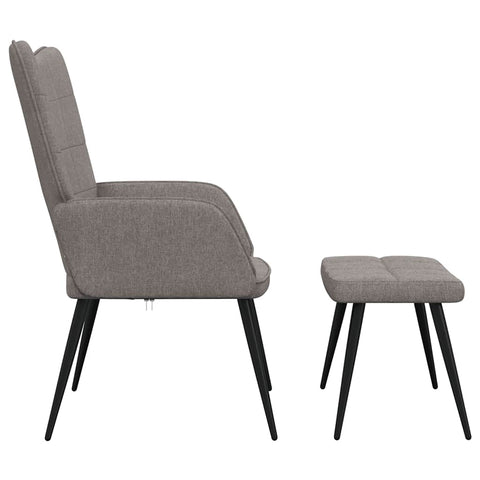 Relaxsessel mit Hocker Taupe Stoff