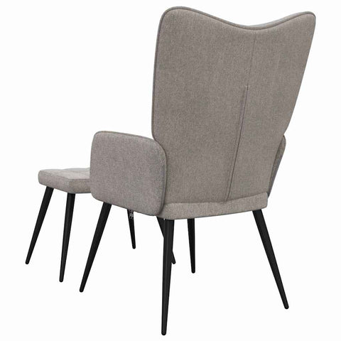 Relaxsessel mit Hocker Taupe Stoff