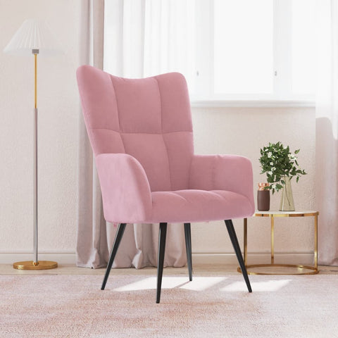 vidaXL Relaxsessel Rosa Samt