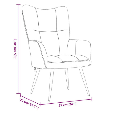 Relaxsessel mit Hocker Senfgelb Samt