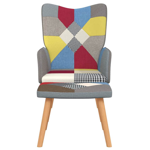 vidaXL Relaxsessel mit Hocker Patchwork Stoff